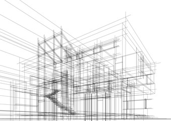 Fototapeta premium sketch of house