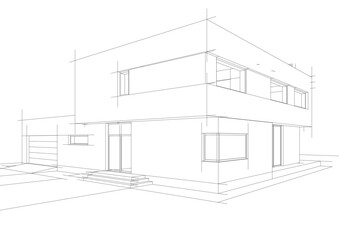 sketch of house