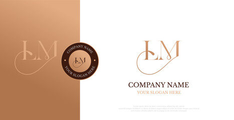 Initial LM Logo Design Vector 