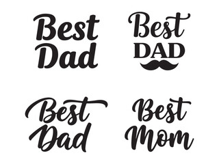 Best Dad Typography Calligraphy