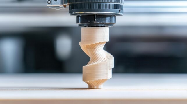 Macro shot of the support structures being printed, providing stability for overhanging sections of the model