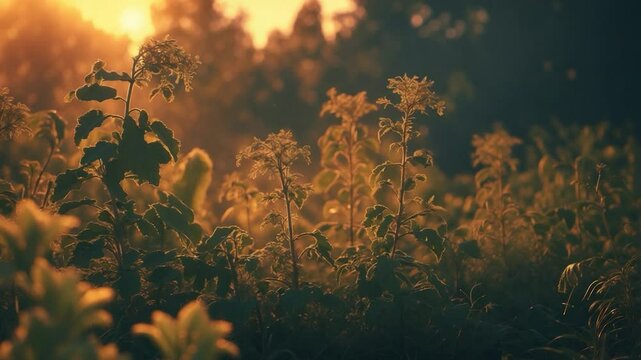 As the day concludes, the plants also diminish into darkness