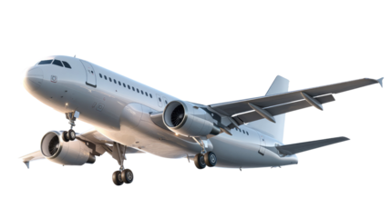 Soaring Skies: A modern passenger airplane takes flight against the open sky, showcasing the seamless fusion of technological prowess and the allure of exploration.