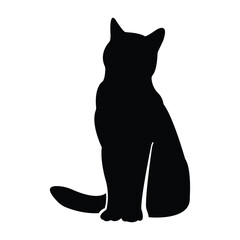 Cat Silhouette Vector Illustration