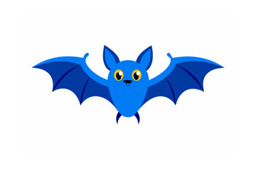 Fototapeta premium Sparkle Bat Face with Magical Starburst Cute Halloween Vector Clipart