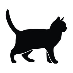 Cat Silhouette Vector Illustration