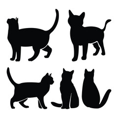 Cat Silhouette Vector Illustration