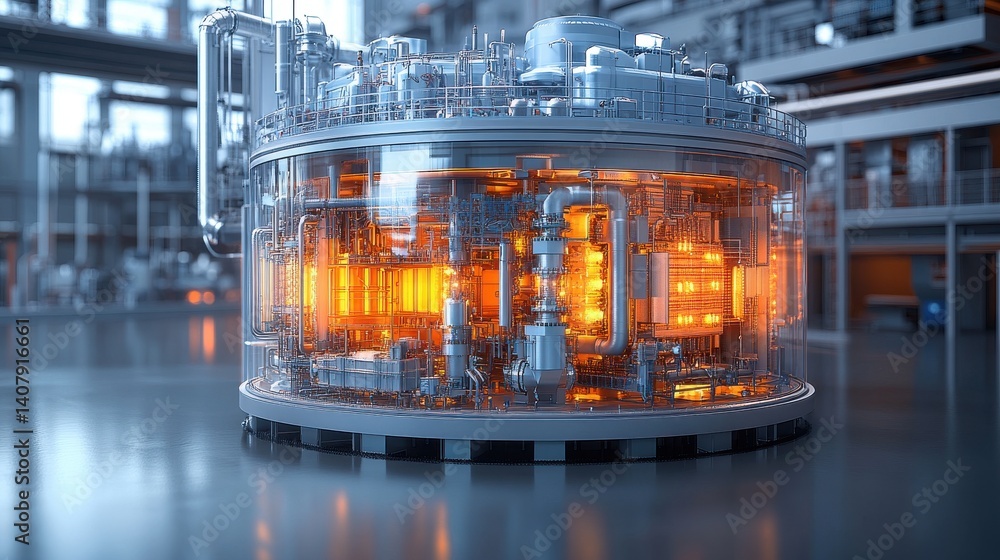 Poster detailed animated cutaway diagram showcasing the internal structure,heat transfer process of a compa