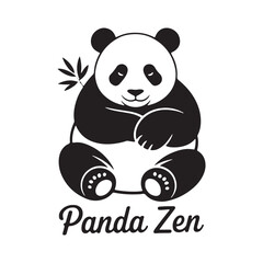 Panda silhouette icon. Panda icons. Vector illustration eps 10