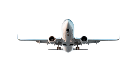 Soaring High: An airplane ascends into the sky, capturing the sleek design and powerful engines. This image represents travel, flight, and the excitement of journeys.