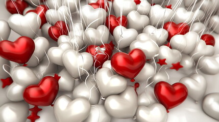 Metallic and Matte Party Balloons with Glossy Reflections