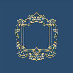 Vintage floral vector element for decorating monograms, invitations, menus, labels, websites, brochures, and catalogs of cafes or boutiques.