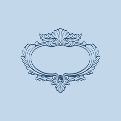 Vintage floral vector element for decorating monograms, invitations, menus, labels, websites, brochures, and catalogs of cafes or boutiques.