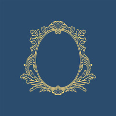 Vintage floral vector element for decorating monograms, invitations, menus, labels, websites, brochures, and catalogs of cafes or boutiques.