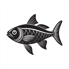 Obraz premium vector illustration of a fish