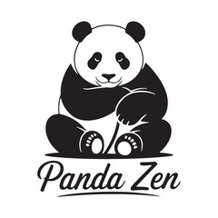 Obraz premium Panda silhouette icon. Panda icons. Vector illustration eps 10