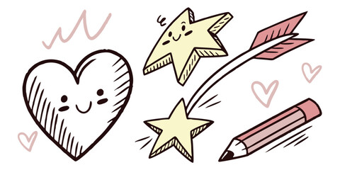 vector illustration of a set of abstract arrows