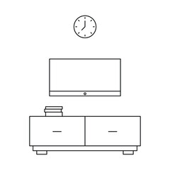 set of furniture vector illustration