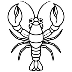 Modern Lobster Line Art Graphic