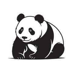 Panda silhouette icon. Panda icons. Vector illustration eps 10