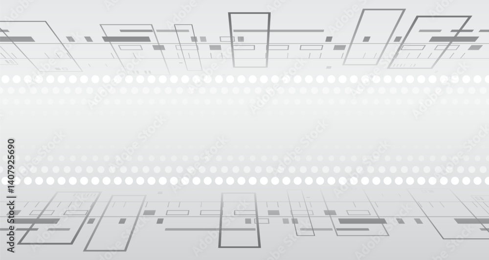 Aufkleber Modern technology design. Abstract high-tech background with lines from circles. Data transfer. Vector illustration for banner or presentation on technology, science and medicine.