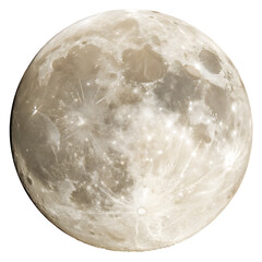 Full moon illustration isolated on a transparent background