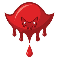 Halloween blood isolated clipart on white background