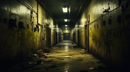 Fototapeta premium asylum creepy wall