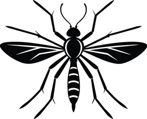 Mosquito Silhouette Illustration