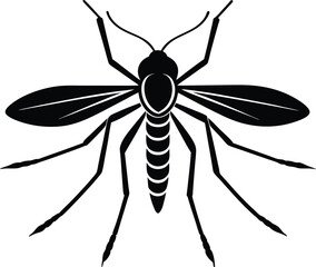 Mosquito Silhouette Illustration