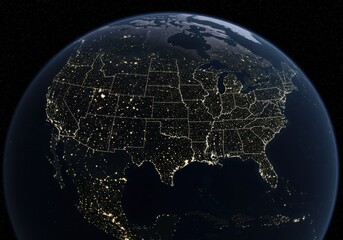 Naklejka premium usa map of united states america us