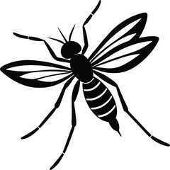 Mosquito Silhouette Illustration
