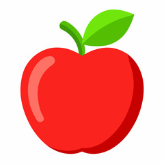red apple vector illustration