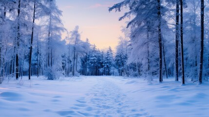 Obraz premium serene blue winter background