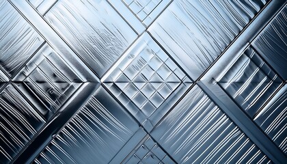 Obraz premium close up diamond patterned frosted glass texture subtle reflection background