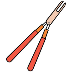 Tongs illustration flat vector design
