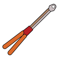 Tongs illustration flat vector design