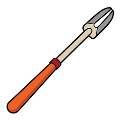 Tongs illustration flat vector design