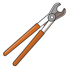 Tongs illustration flat vector design