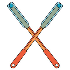 Tongs illustration flat vector design