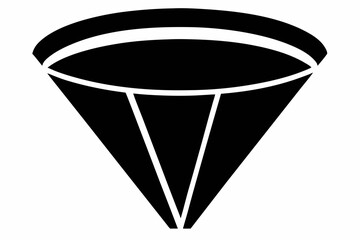 coffee filter cone silhouette vector illustration