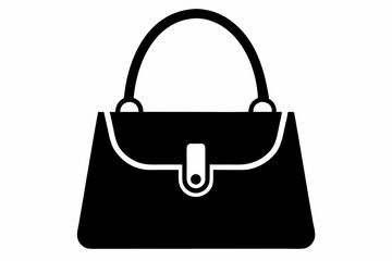 handbag with handle silhouette vector illustration