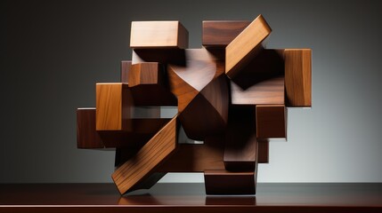 artistic wooden puzzle