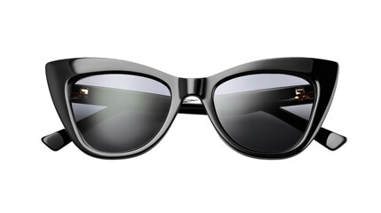 Chic Cat-Eye Sunglasses: A pair of stylish black cat-eye sunglasses, exuding retro charm and modern sophistication, perfect for sun protection and a fashion statement.