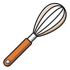 Whisk illustration flat vector design