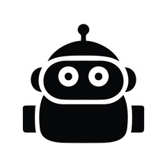 Obraz premium Cute Robot Icon Vector: Friendly Bot Symbol