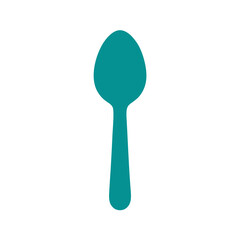Minimalist spoon icon, flat vector design