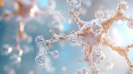 Abstract science melatonin molecule