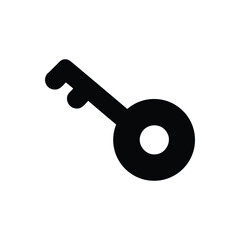 Key Icon Vector: Access Security Symbol