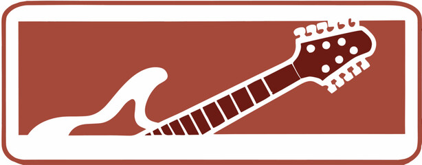 Simple illustration of a guitar headstock.